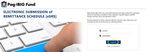 pag-ibig esrs login